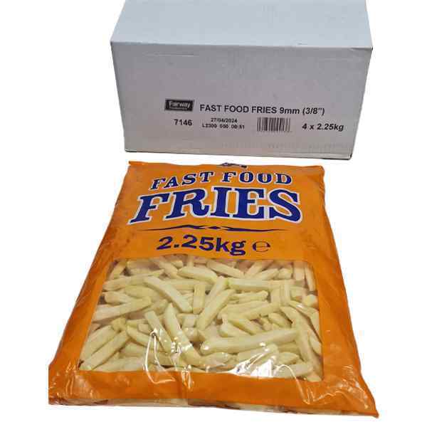 HALAL FAST FOOD FRIES FW 3/8 10mm 4x2.25kg FAIRWAY CHIPS