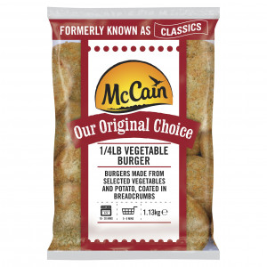 MCCAIN CLASSICS 1/4 VEG BURGERS 3x10x113g NO: 42046