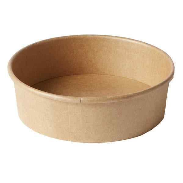 LARGE KRAFT ROUND SALAD BOWLS 6x50 - 1000cc DIAMETER:168MM  CODE:62000- 1000ml