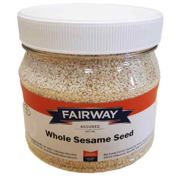 FAIRWAY WHOLE SESAME SEEDS 1x650gm JAR