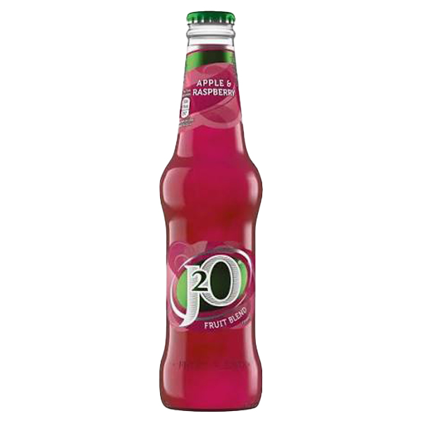 J2O APPLE & RASPBERRY GLASS BOTTLES  24x275ml