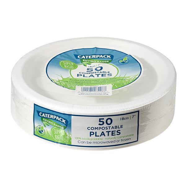 CATERPACK ROUND ENVIRO PLATES 18cm 1x50