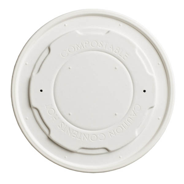 BIODEGRADABLE 10/16OZ HOT CUP FLAT LIDS PRODUCT CODE: 49004  (90mm DIA) 20X50