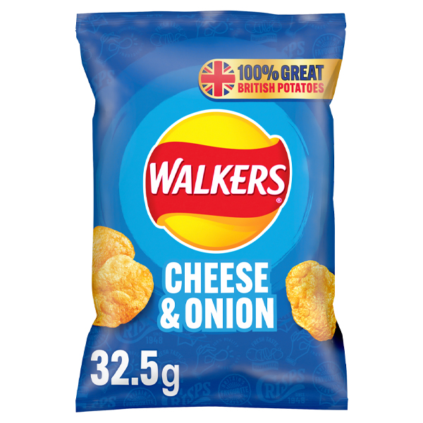 WALKERS STD CHEESE & ONION CRISPS 32x32g