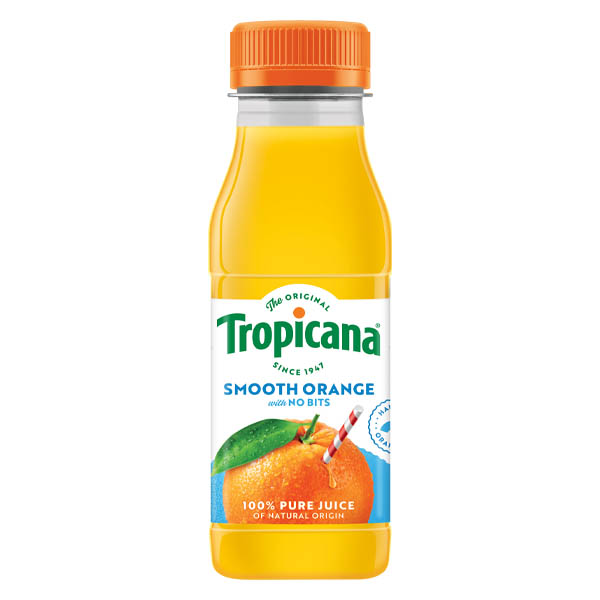 TROPICANA SMOOTH ORANGE NO BITS 12x250ml AMBIENT