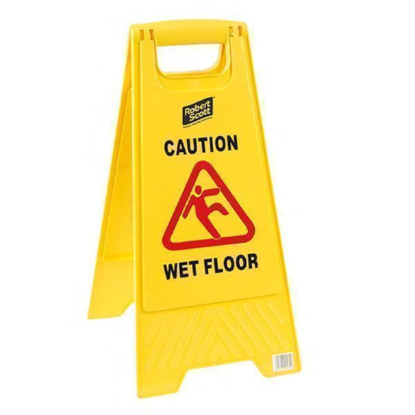 CAUTION WET FLOOR SAFETY SIGN