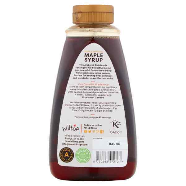 HILLTOP AMBER MAPLE SYRUP 5x640g