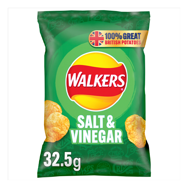 WALKERS STD SALT & VINEGAR CRISPS 32x32g