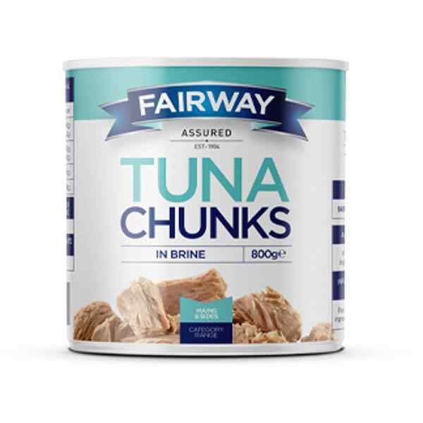 FAIRWAY SMALL TUNA CHUNKS IN BRINE 6x800g