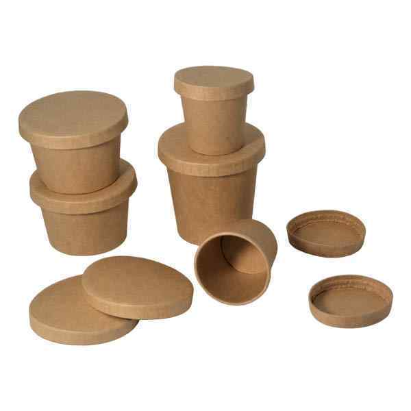 3oz KRAFT PAPER PORTION POTS 62mm 30x100 USE LIDS : GIA091