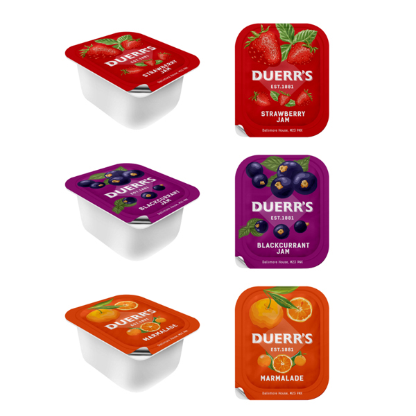 DUERR'S ASSORTED JAM POTS  100x20g