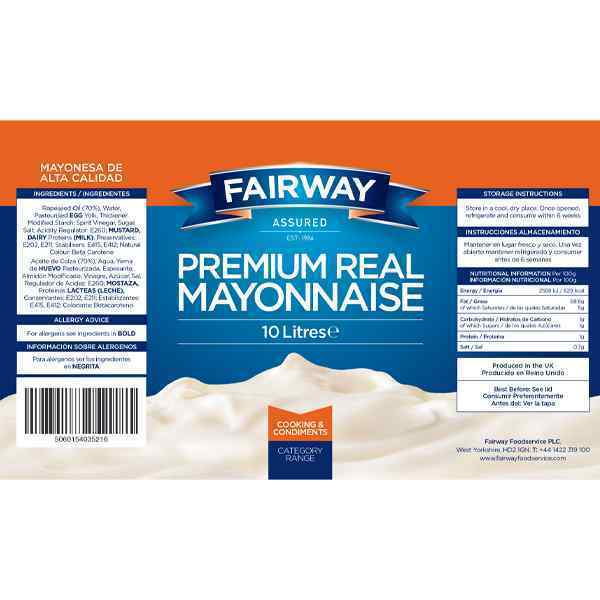 1X10lt FAIRWAY 70% PREMIUM REAL MAYONNAISE