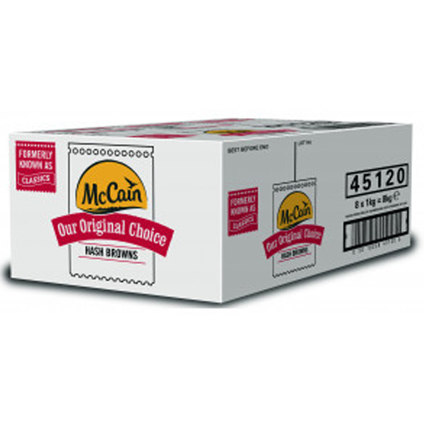 MCCAIN ORIGINAL CHOICE HASH BROWNS 8x1kg NO: 8687