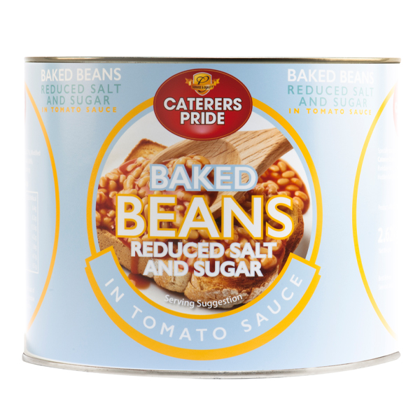 CATERERS PRIDE REDUCED SALT/ SUGAR BAKED BEANS 1x2.62kg