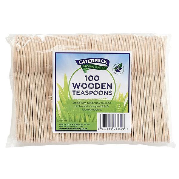 CATERPACK ENVIRO WOODEN TEA SPOONS 1x100