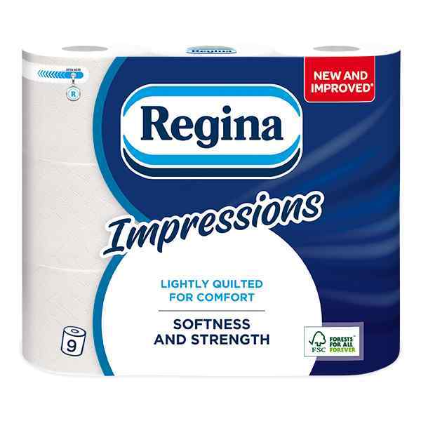 9X5 REGINA SOFT BAMBOO 3PLY TOILET ROLLS 9 PACK