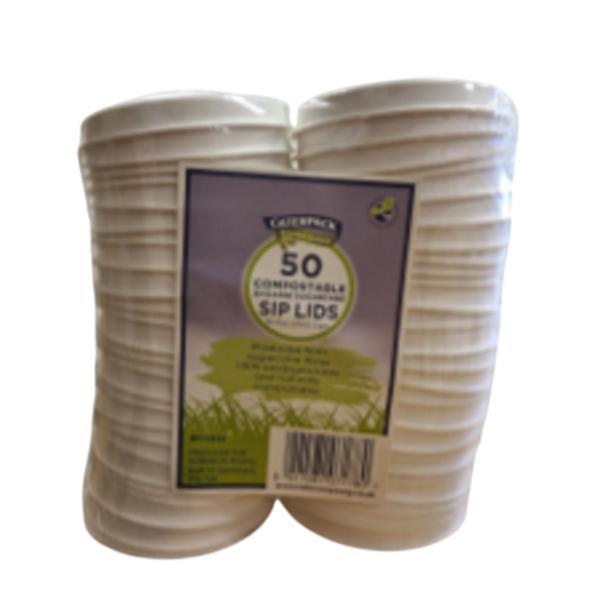 CATERPACK 8oz SIP LID BAGASSE 1x50