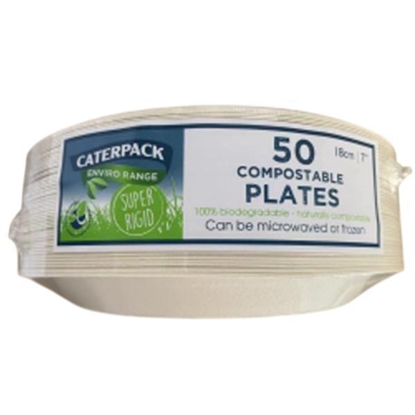 CATERPACK ROUND ENVIRO PLATES 18cm 1x50