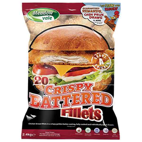 *BAG* MEADOW CRISPY BATTERED FILLETS 20x120g