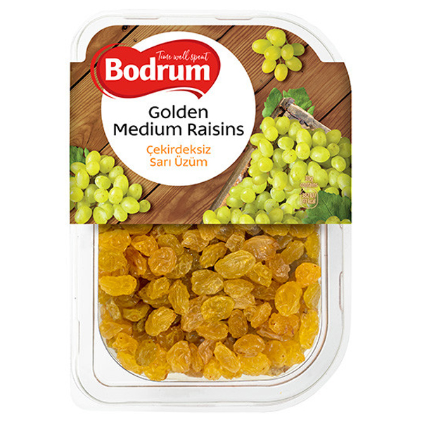 BODRUM GOLDEN SULTANA RAISINS MEDIUM 6x250gm