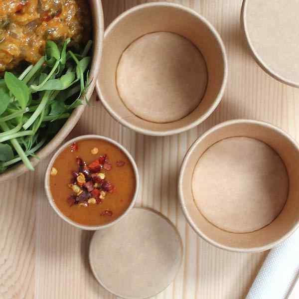 3oz KRAFT PAPER PORTION POTS 62mm 30x100 USE LIDS : GIA091