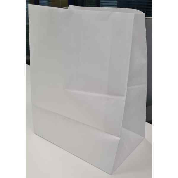 2420036 GRAB BAG PURE WHITE KRAFTA BAGS 100'S 80GSM - 320+220x400mm