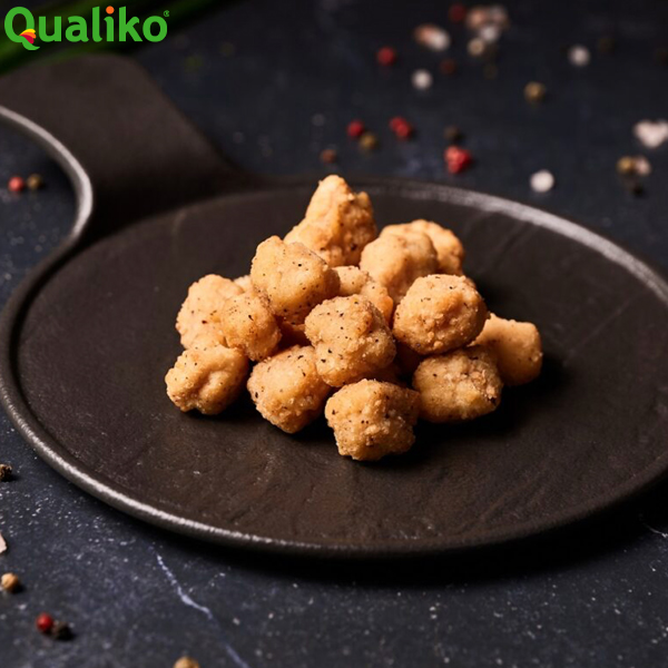 QUALIKO HALAL SF POPCORN CHICKEN 1x1KG SOUTHERN FRIED, 7gm, MEAT CONTENT 64%