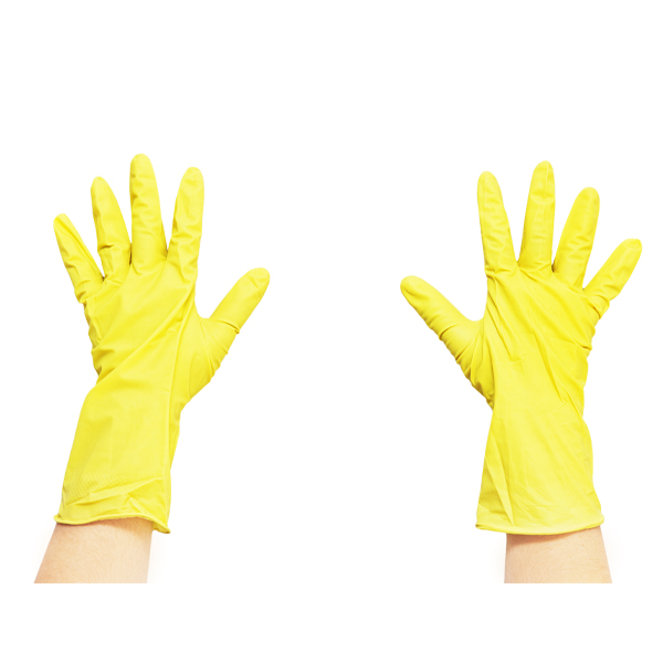 PRO-GUARD LARGE YELLOW RUBBER 1 PAIR GLOVES RAMON