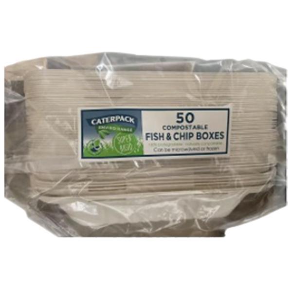 CATERPACK ENIRO FISH & CHIPS BOXES 9x6" 1x50 biodegradable
