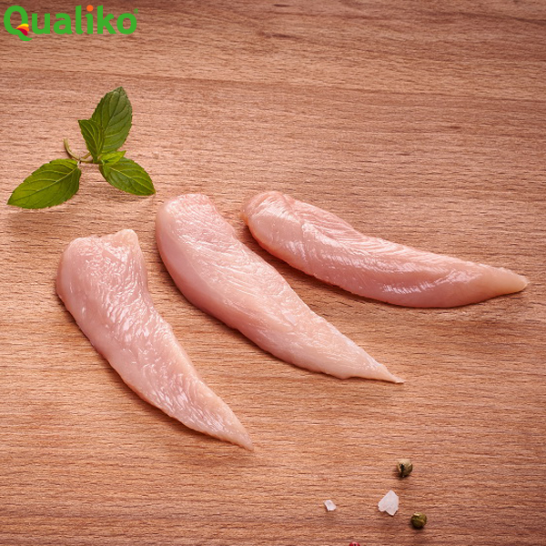 FROZEN HALAL RAW CHICKEN INNER FILLETS  10kg QUALIKO