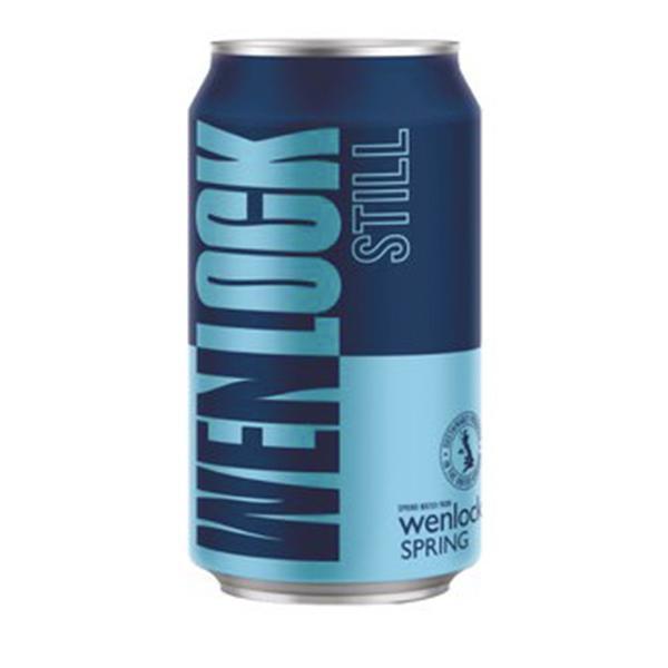 WENLOCK STILL SPRING WATER CANS 24x330ml