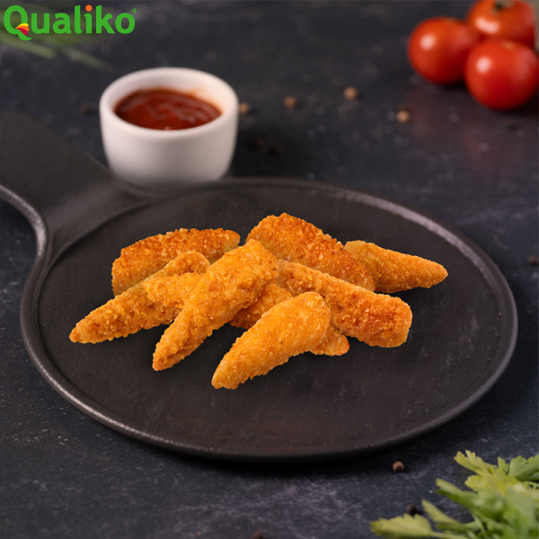 QUALIKO HALAL CHICKEN CRISPY GOUJONS 1kg MEAT CONTENT 61%  20x50gm