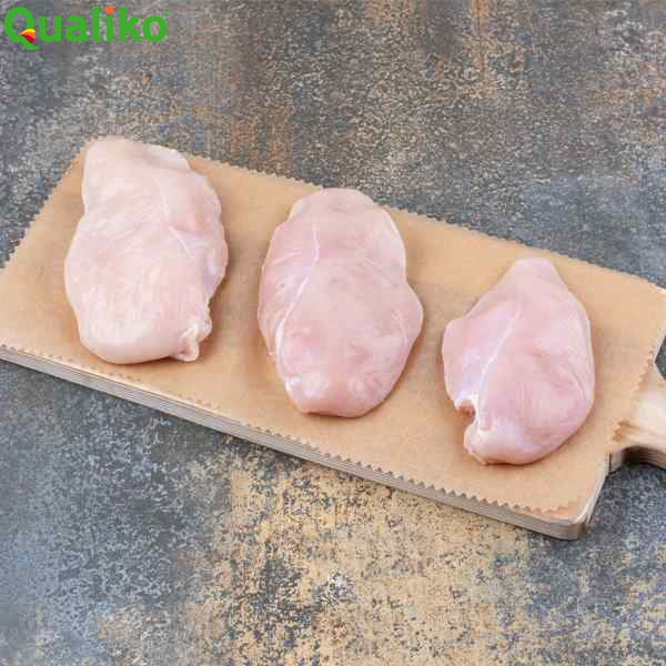 FROZEN RAW CHICKEN BREAST HALAL (290+) 2X5kg QUALIKO CALIBRATED 100 % A GRADE FILLETS