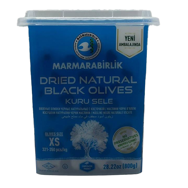MARMARABIRLIK  SECME BLACK OLIVES 800g