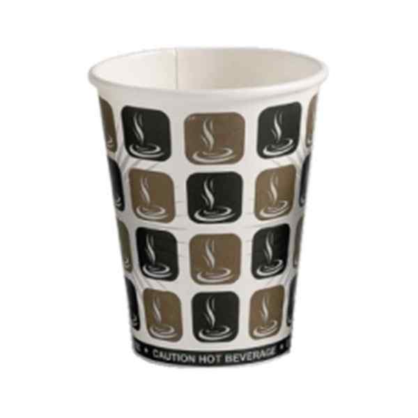 CAFE MOCHA SINGLE WALL PAPER CUPS 12oz 1x1000 44851- 340ML suitable lids- GFC022 & GFC150