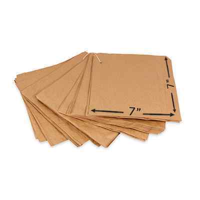 BROWN KRAFT TAKEAWAY BAGS 7x7  1x1000