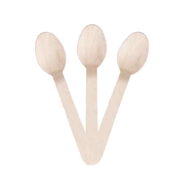 WOODEN BIRCHWOOD SPOON (160mm/6.3") 10x100