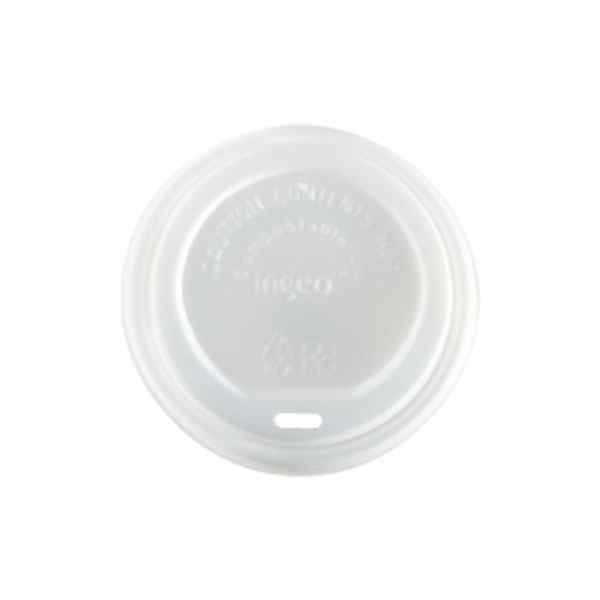 COMPOSTABLE WHITE 10 -16oz DOMED LIDS 10x100 CPLA SIP- THRU ..PRODUCT CODE : 44878