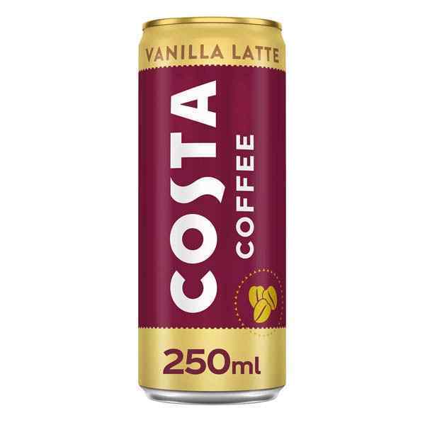 COSTA VANILLA LATTE CANS  12x250ml