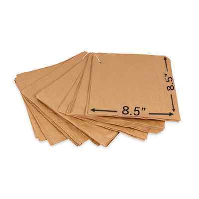 BROWN KRAFT TAKEAWAY BAGS 8.5x8.5  1x1000