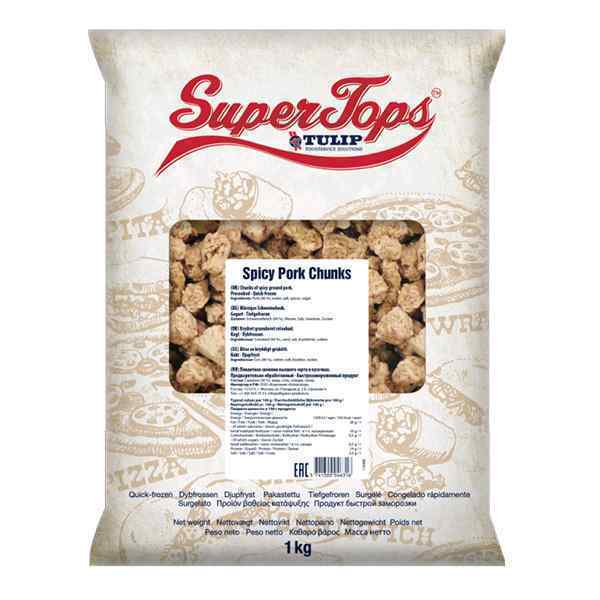 SUPER TOPS ( 4631 ) SPICY PORK CHUNKS 1kg