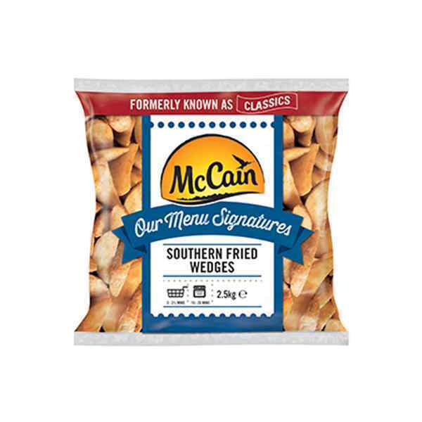 MCCAIN SOUTHERN FRIED WEDGES 4x2.27kg PRODUCT CODE :  8163