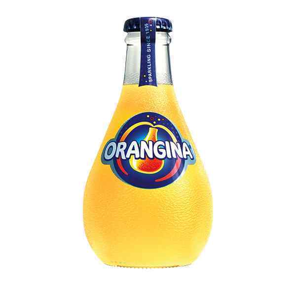 ORANGINA BULBY GLASS BOTTLES 12x250ml