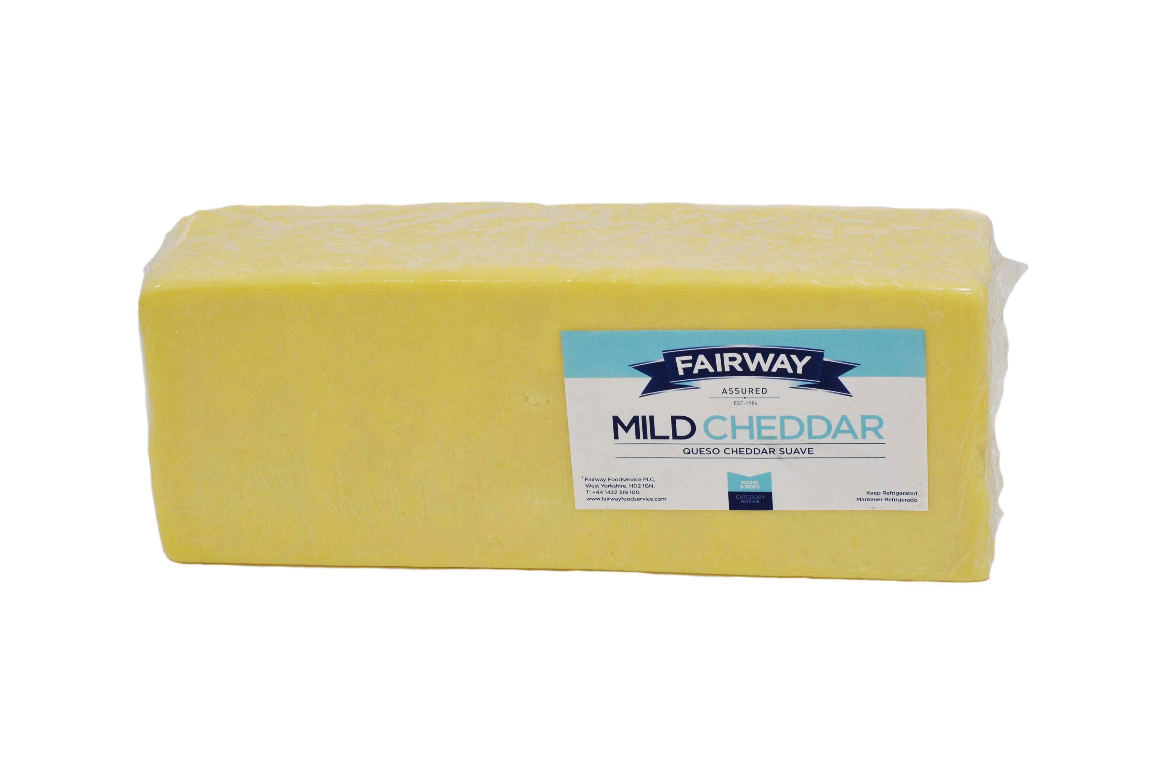 5kg FAIRWAY BLOCK MILD WHITE CHEDDAR CHEESE