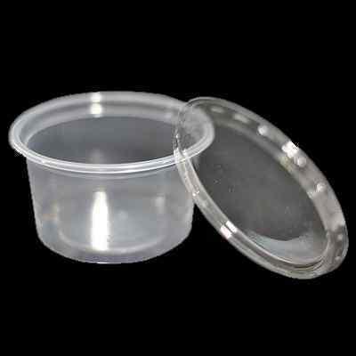 CLEAR 4oz 120cc SAUCE CUPS & LIDS  1x500