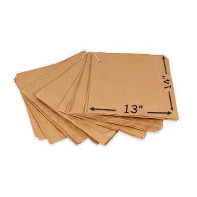 BROWN KRAFT TAKEAWAY BAGS 13x14"  1x500