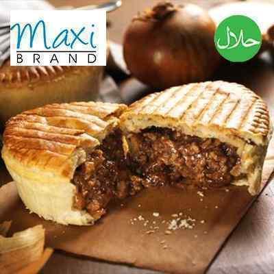 MAXI HALAL WRP BEEF & ONIONS PIE 12x235g RED LABEL