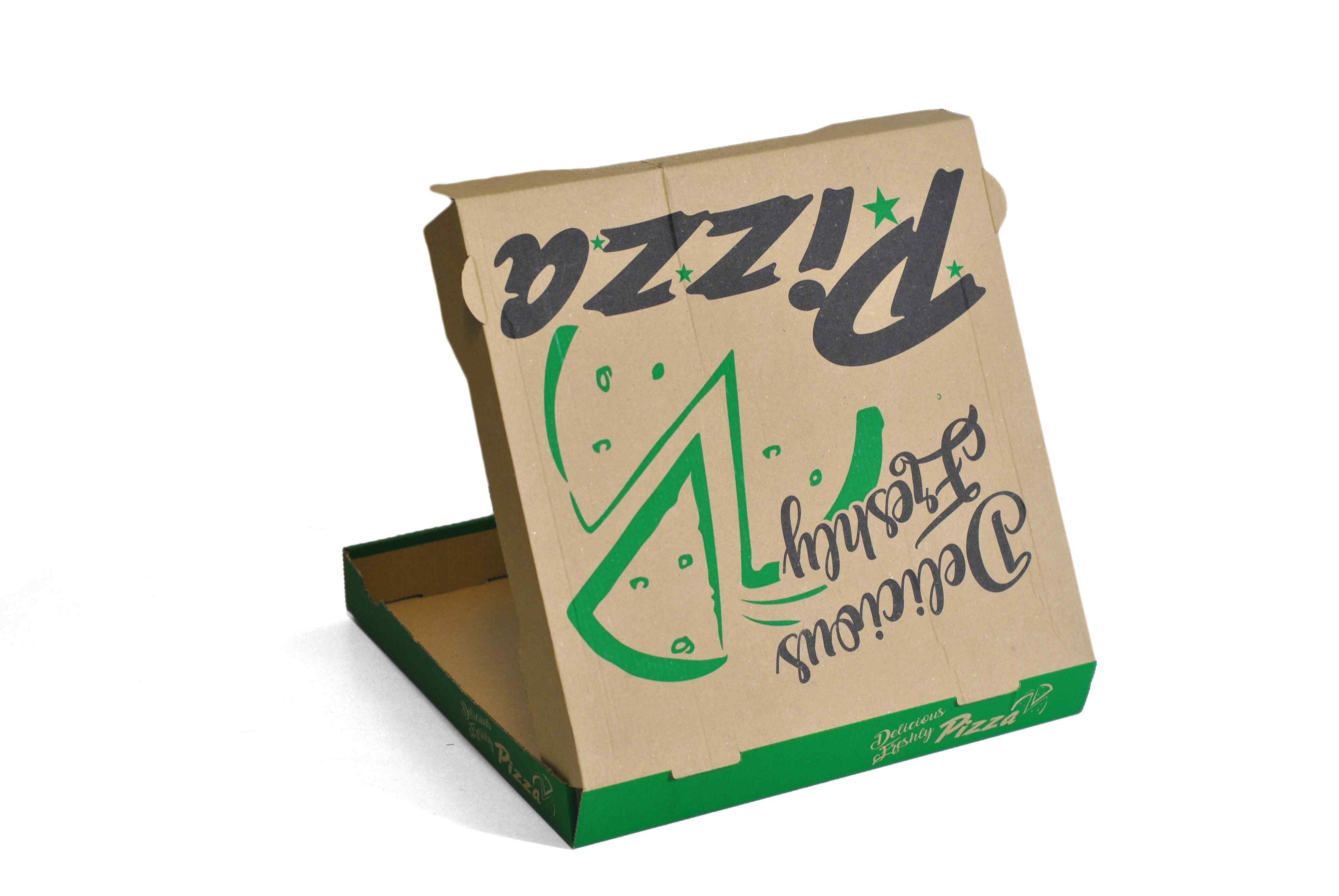 7" DELICIOUS BROWN PIZZA BOX E-FL  1x100