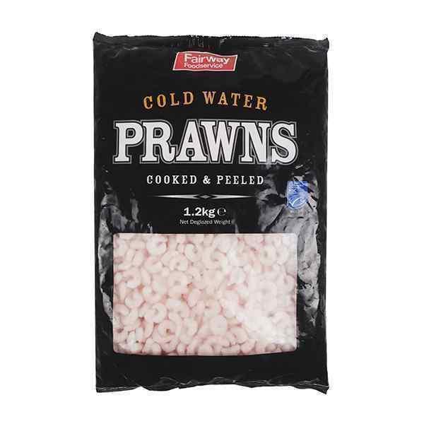 FAIRWAY COLD WATER PRAWNS 150/250 2kg NET WEIGHT: 1.2kg