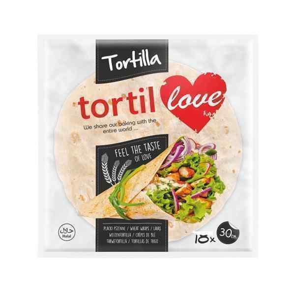 12" TORTIL LOVE TORTILLA WRAP 80gr 10x10 30cm AMBIENT LAVAS BREAD